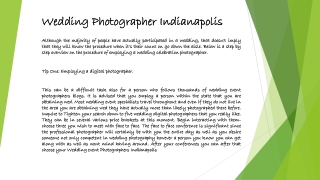 Wedding Photographer Indianapolis