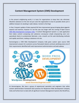 Content Management System (CMS) Development