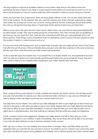 Invest in Twitch Channel Views Using these Straightforward Guidelines