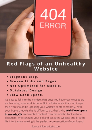 Red Flags of an Unhealthy Website