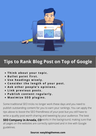 Tips to Rank Blog Post on Top of Google