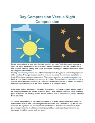 Day vs. Night Compression Wear | Lymphedema Products