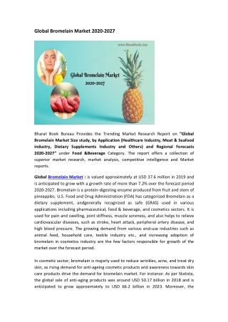 Global Bromelain Market  2020-2027