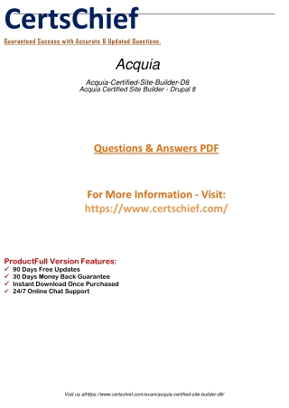 Acquia-Certified-Site-Builder-D8 Customer Support Service of Exam Dumps 2020