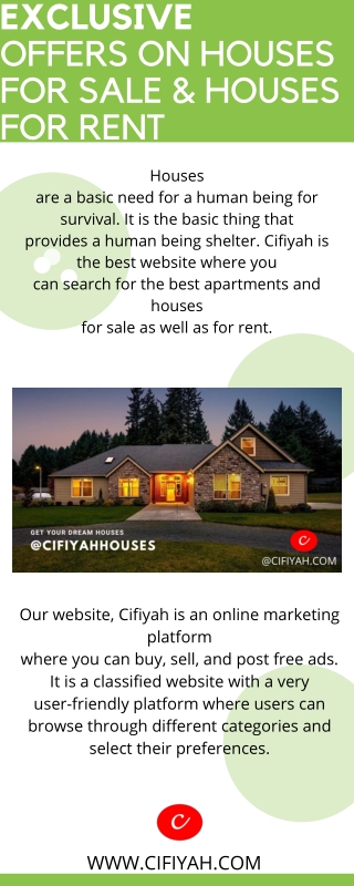 Exclusive offers on houses for sale & houses for rent