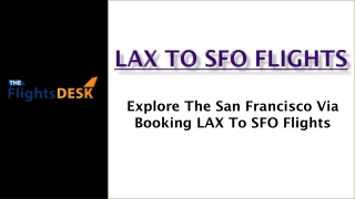 LAX To SFO Flights
