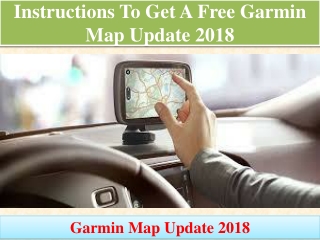 Instructions to Get a Free Garmin Map Update 2018