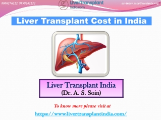 The Best Liver Transplant Cost in India