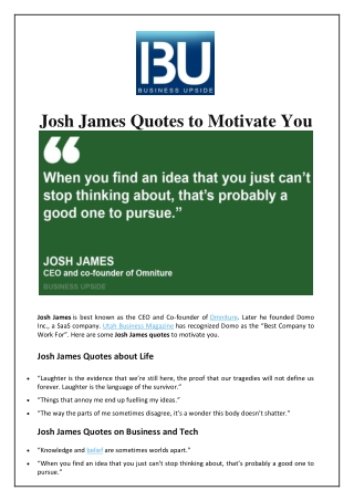 Josh James Quotes to Motivate You