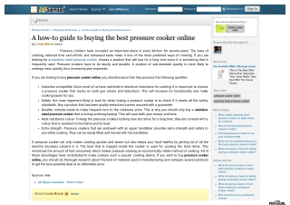 A how-to guide to buying the best pressure cooker online