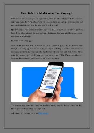 Essentials of a Modern-day Tracking App