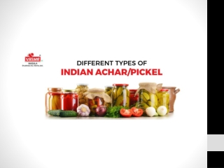 Different types of achar/pickle
