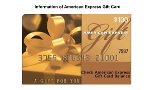 American Express Gift Card Check Balance
