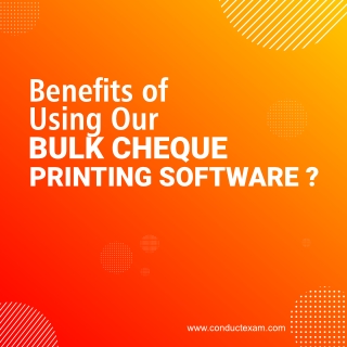 Benefits Of Using Our Bulk Cheque Printing Software