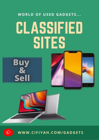 Buying and selling of gadgets in classified sites