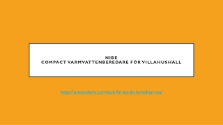 Nibe Compact Varmvattenberedare för villahushåll