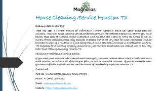 House Cleaning Service Houston TX