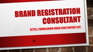 Brand Registration Consultant