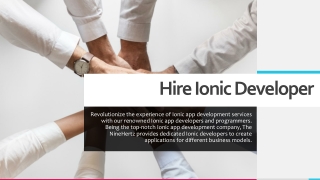 Hire ionic developer
