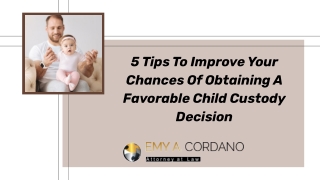 5 Tips To Improve Your Chances Of Obtaining A Favorable Child Custody Decision