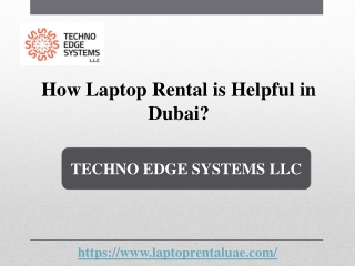 How Laptop Rental is Helpful in Dubai?