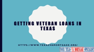 Getting Veteran Loans In Texas