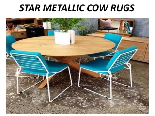 STAR METALLIC COW RUGS