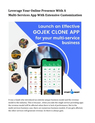 Leverage Your Online Presence With A Multi-Services App With Extensive Customization