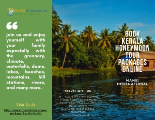 Book Kerala Honeymoon Tour Packages Online