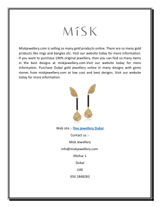 fine jewellery Dubai | miskjewellery.com