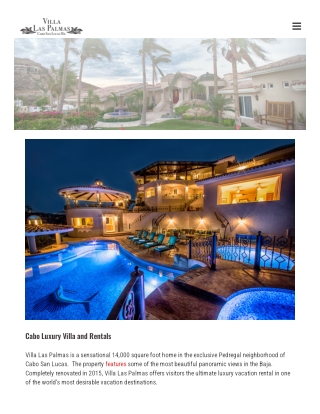 Cabo Luxury Home and Villa Rentals - Villa Las Palmas