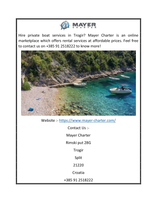 Boat Hire Rental Service in Trogir