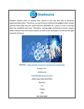 Cloud Services Houston | Onesource.tech