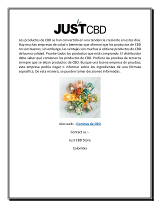 COMPRA GOMITAS DE CBD DE CALIDAD