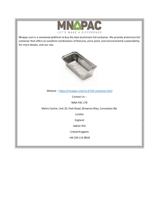 Aluminum Foil Container | Mnapac.com