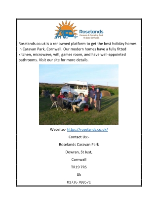 Caravan Park Cornwall | Roselands.co.uk