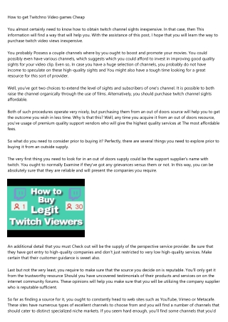 What's the Current Job Market for buy twitch channel views Professionals Like?