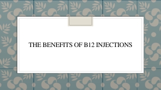 The Benefits Of B12 Injections
