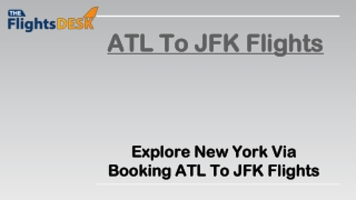 ATL To JFK Flights