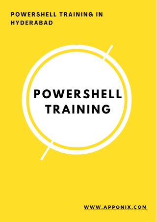 PowerShell Scripting Training in Hyderabad