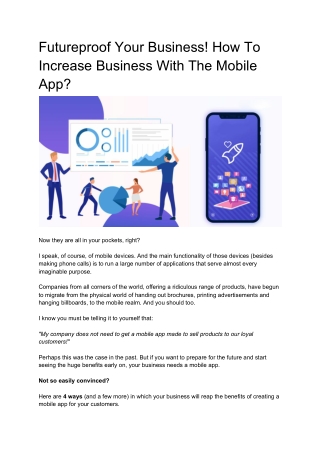 Futureproof Your Business! How To Increase Business With The Mobile App?