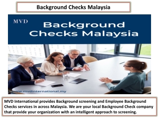 Background Checks Malaysia