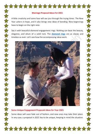 Marriage Proposal Ideas For 2021