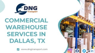 Commercial warehouse storage services in DALLAS, TX