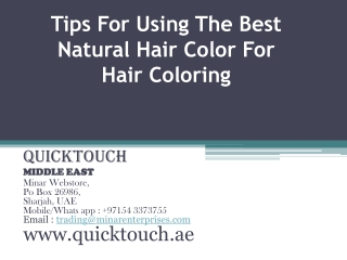 Tips For Using The Best Natural Hair Color For Hair Coloring