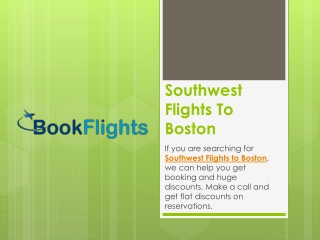 Southwest Flights To Boston