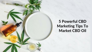 5 Powerful CBD Marketing Tips To Market CBD Oil