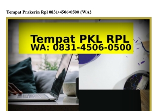 Tempat Prakerin Rpl O83I-45O6-O5OO(WA)