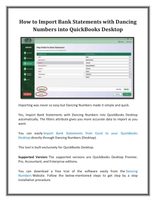 How to Import Bank Statements with Dancing Numbers into QuickBooks Desktop