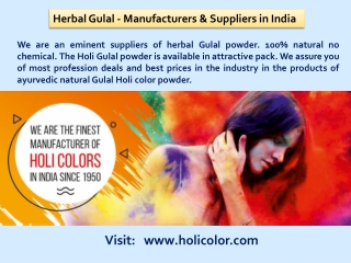 Play a safe and skin friendly Holi with Herbal Colors